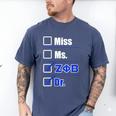 Zeta Phi Beta Doctor Graduation Zeta Phi Beta HBCU Doctor Men's Comfort Colors T-Shirt Blue Jean
