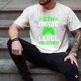 5th Grade Level Unlocked Back To School Gamer Graduation Men's Comfort Colors T-Shirt Ivory