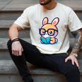 Adorable Book Lover Rabbit With Reading Glasses Cute Premium Men's Comfort Colors T-Shirt Ivory Adorable Book Lover Rabbit With Reading Glasses Cute Premium Men's Comfort Colors T-Shirt Ivory