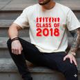 & Red Class Of 2018 Senior Graduation T Shirt Men's Comfort Colors T-Shirt Ivory