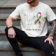 Autism Awareness Ribbon Mom Dad Kids Autistic Support Autism Men's Comfort Colors T-Shirt Ivory