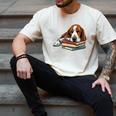 Basset Hound Books Dog Breed Graphic Men's Comfort Colors T-Shirt Ivory