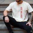 Best Dad Ever US American Flag Gift For Father's Day Short Sleeve Men's Comfort Colors T-Shirt Ivory