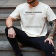 Birthday Guestbook Signable Memory Board Men's Comfort Colors T-Shirt Ivory