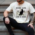 Books Cats Life Is Sweet Cat Book Lover Men Women Teen Men's Comfort Colors T-Shirt Ivory