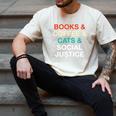 Books Coffee Cats Social Justice Men's Comfort Colors T-Shirt Ivory
