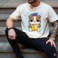 Bulldog Anime Pup Graduation Men's Comfort Colors T-Shirt Ivory