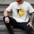 Calico Cat With Flowers For Mom Dad Women Men Kids Botanical Men's Comfort Colors T-Shirt Ivory
