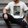 Camo USA Flag Bison Camouflage Hunting Wildlife Hunter Dad Men's Comfort Colors T-Shirt Ivory