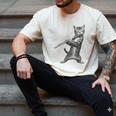 Cat Playing Flute For Cat Lover Cat Mom Cat Dad Men's Comfort Colors T-Shirt Ivory