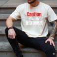 Caution I'm An Introvert Sarcastic Geek Video Gamer Jokes Men's Comfort Colors T-Shirt Ivory Caution I'm An Introvert Sarcastic Geek Video Gamer Jokes Men's Comfort Colors T-Shirt Ivory
