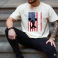 Cheer Dad American Flag Cheerleader Support Men's Comfort Colors T-Shirt Ivory