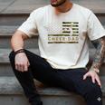 Cheer Dad Camo American Flag Cheerleader Supporter Men's Comfort Colors T-Shirt Ivory
