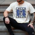 Cheer Dad Daddy Bow Sport Cheerleader Cheerleading Blue Men's Comfort Colors T-Shirt Ivory