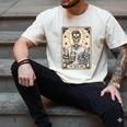 Cheer Dad Tarot Card Skeleton Cheerleading Fathers Day Men's Comfort Colors T-Shirt Ivory