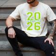 Class Of 2026 Graduation Varsity Lime Green Letters Men's Comfort Colors T-Shirt Ivory