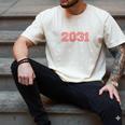 Class Of 2031 Graduation T-Shirt With Space For Hand Prints Men's Comfort Colors T-Shirt Ivory