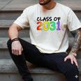 Class Of 2031 Pre-K -12th Grade Hand Prints Space Graduation Men's Comfort Colors T-Shirt Ivory