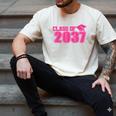 Class Of 2037 Pink Girls Growing Up School Memory Graduation Men's Comfort Colors T-Shirt Ivory