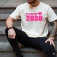 Class Of 2038 Pink Girls Growing Up School Memory Graduation Men's Comfort Colors T-Shirt Ivory