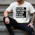 A Clear Conscience Is A Sign Of Bad Memory Sarcastic Men's Comfort Colors T-Shirt Ivory