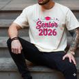 Coquette Pink Bow Senior 2026 Class Of Graduation Men's Comfort Colors T-Shirt Ivory