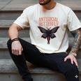 Cryptid Cryptozoology Mothman Introvert -Adults Butterfly Small Crew Neck Classic Fit Short Sleeve Polyester 100 Printed Blended Fabric Men's Comfort Colors T-Shirt Ivory