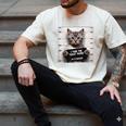Cute Cat Mugshot Humorous Cat For Cats Lover Cat Mom Cat Dad Men's Comfort Colors T-Shirt Ivory