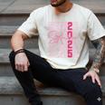 Cute Girls Women Class 2025 Graduation Senior Coquette Bow Men's Comfort Colors T-Shirt Ivory