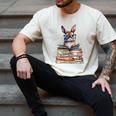Cute Reading Bunny With Glasses Books Bookworm Reader Book Premium Tri-Blend Men's Comfort Colors T-Shirt Ivory