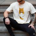 Cute Tabby Cat Pocket Cat Mom Cat Dad Cat Lover Men's Comfort Colors T-Shirt Ivory
