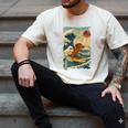 Dachshund Doxie Japanese Kanagawa Wave Surfing Japan Mom Dad Men's Comfort Colors T-Shirt Ivory