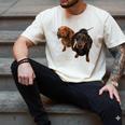 Dachshund Shirt Doxie Mom Dad Love Wiener Dog Puppy Cute Tee Men's Comfort Colors T-Shirt Ivory