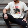 Dad Birthday Crew Movie Night Theme Matching Party Men's Comfort Colors T-Shirt Ivory