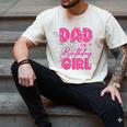 Dad Of The Birthday Girl Pink Bow Birthday Girl Family Men's Comfort Colors T-Shirt Ivory