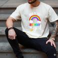 Dad Of The Birthday Girl Rainbow B-Day Matching Family Men's Comfort Colors T-Shirt Ivory