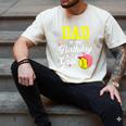 Dad Of The Birthday Girl Softball Player Theme B-Day Daddy Men's Comfort Colors T-Shirt Ivory