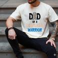 Dad Of A Hip Dysplasia Warrior Beige Blue Hip Dysplasia Men's Comfort Colors T-Shirt Ivory