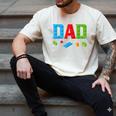 Dad Master Builder Building Bricks Blocks Family Set Parents Small Men's Comfort Colors T-Shirt Ivory