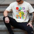 Dad Of The Three Rex 3Rd Birthday Boy Dinosaur T-Rex Men's Comfort Colors T-Shirt Ivory