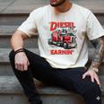 If Diesel Ain't Burnin Then I Ain't Earnin Truck Driver Dad Men's Comfort Colors T-Shirt Ivory