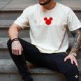 Disney Mickey And Friends Dad Mickey Distressed Text Logo Men's Comfort Colors T-Shirt Ivory