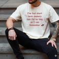 Elderly Senior Retirement Retired Short Term Memory Loss Men's Comfort Colors T-Shirt Ivory Elderly Senior Retirement Retired Short Term Memory Loss Men's Comfort Colors T-Shirt Ivory