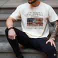 My Favorite Volleyball Player Calls Me Dad USA Flag Men's Comfort Colors T-Shirt Ivory