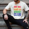 First Rule Of Introvert Club Is There Is No Introvert Club Men's Comfort Colors T-Shirt Ivory First Rule Of Introvert Club Is There Is No Introvert Club Men's Comfort Colors T-Shirt Ivory