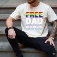 Free Dad Hugs Pride Flag Month LGBTQ Transgender Support Men's Comfort Colors T-Shirt Ivory