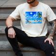 Frutiger Aero Beach Y2k Aesthetic Palm Tree Sand Ocean Men's Comfort Colors T-Shirt Ivory