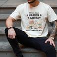 Gardening & Library Lover Books Reading Plants Cute Men's Comfort Colors T-Shirt Ivory