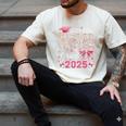 Girls Little Miss Kindergarten Grad 2025 Coquette Graduation Men's Comfort Colors T-Shirt Ivory