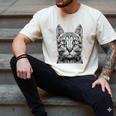 Glitch Weird Cat Kitten Optical Illusion Cat Mom Dad Men's Comfort Colors T-Shirt Ivory